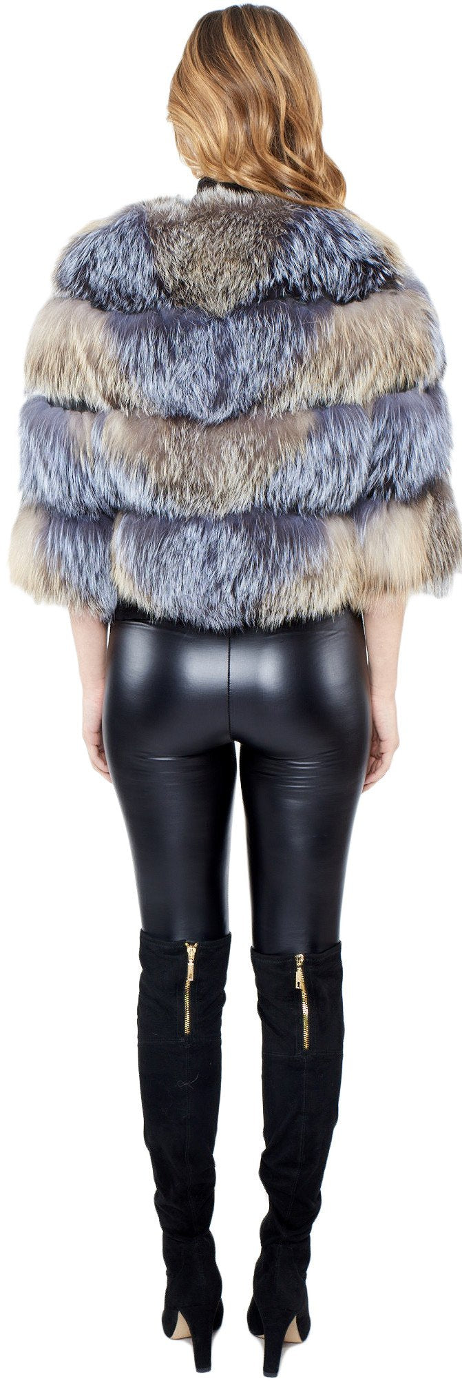 THE HOF Crystal and Silver Two-Tone Fox Bolero - paulamariecollection