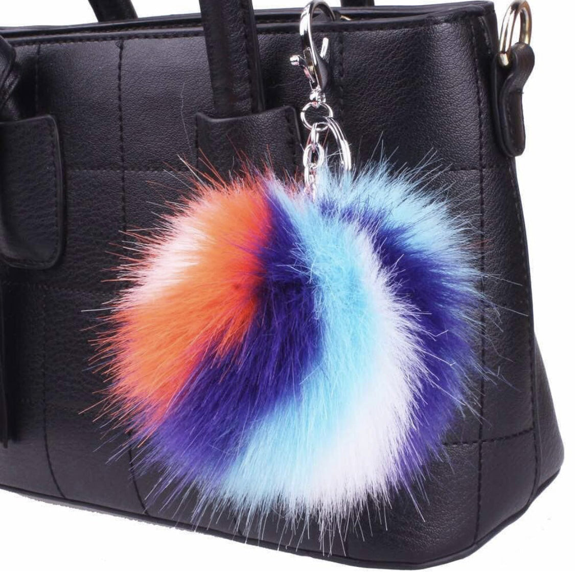 Faux Fur Pom Pom Keychain - paulamariecollection
