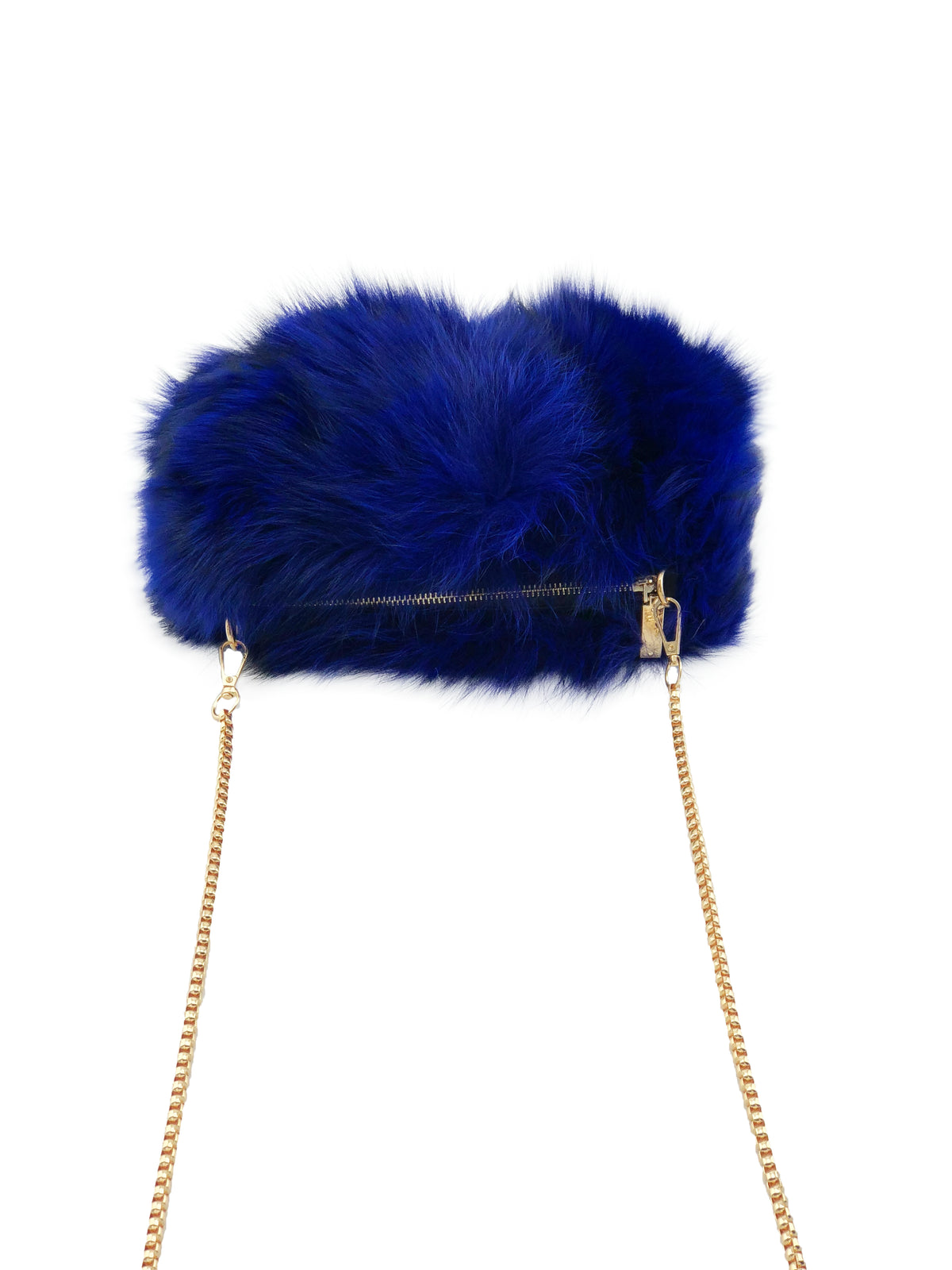 Fox Fur Muff Handbag with Gold Chain - paulamariecollection