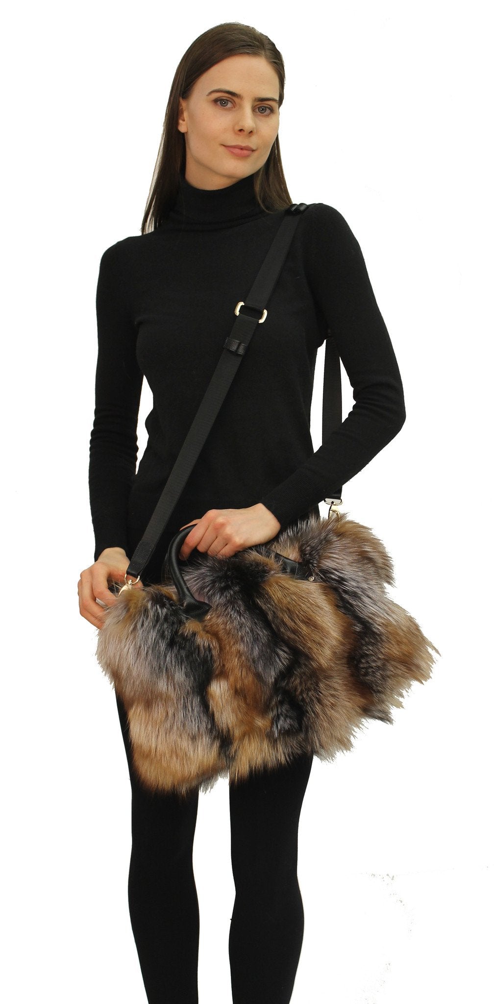 Full Skin Fox Convertible Cross Body Bag - paulamariecollection
