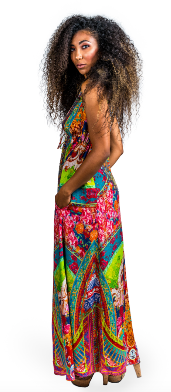 Zimbabwe Long Maxi Dress With Pockets - paulamariecollection