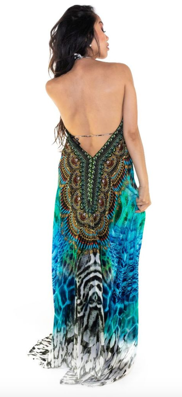 Tropicale High Low Halter Dress - paulamariecollection