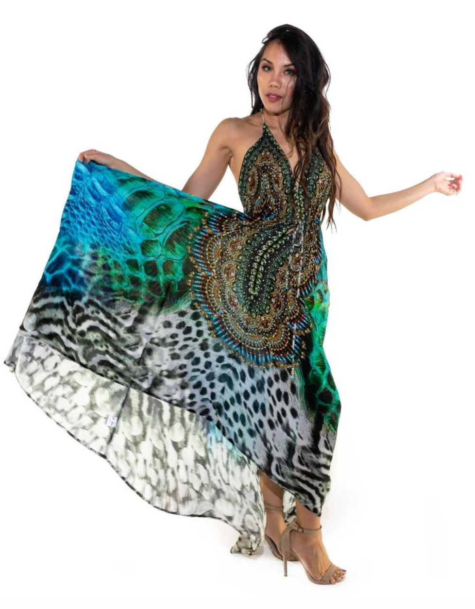 Tropicale High Low Halter Dress - paulamariecollection