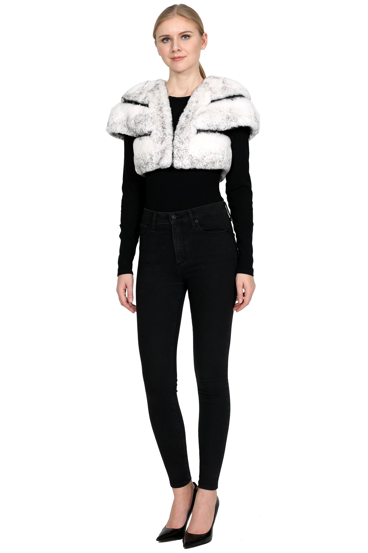 THE TORONTO Rex Rabbit and Stud Short Bolero/Shrug - paulamariecollection
