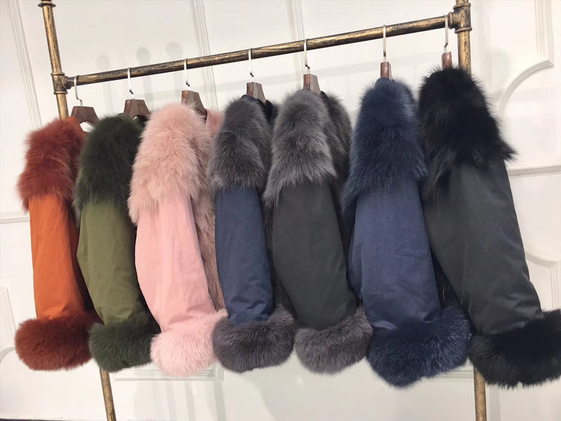 Winter Jacket with Fox Fur Lining and Cuffs - paulamariecollection