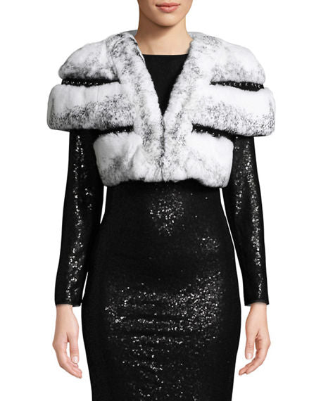 THE TORONTO Rex Rabbit and Stud Short Bolero/Shrug - paulamariecollection