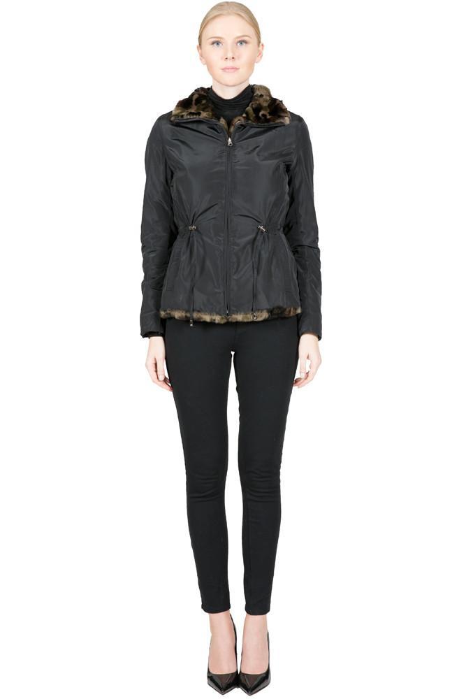 THE NARVA Reversible Camo Rex Rabbit and Microfabric Jacket - paulamariecollection