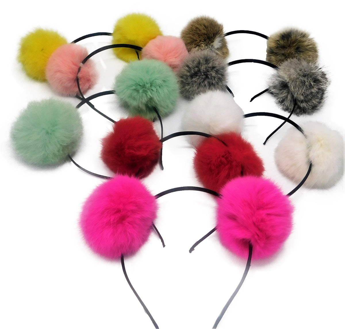 Pom Pom Headband Ears - paulamariecollection