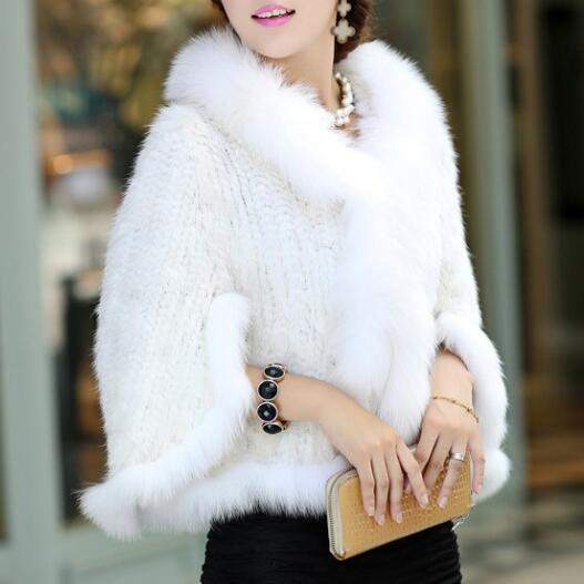 Mink Fur Cape with Fox Fur Trim - paulamariecollection
