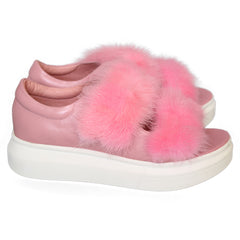 Mink Fur Strap Sandal - paulamariecollection