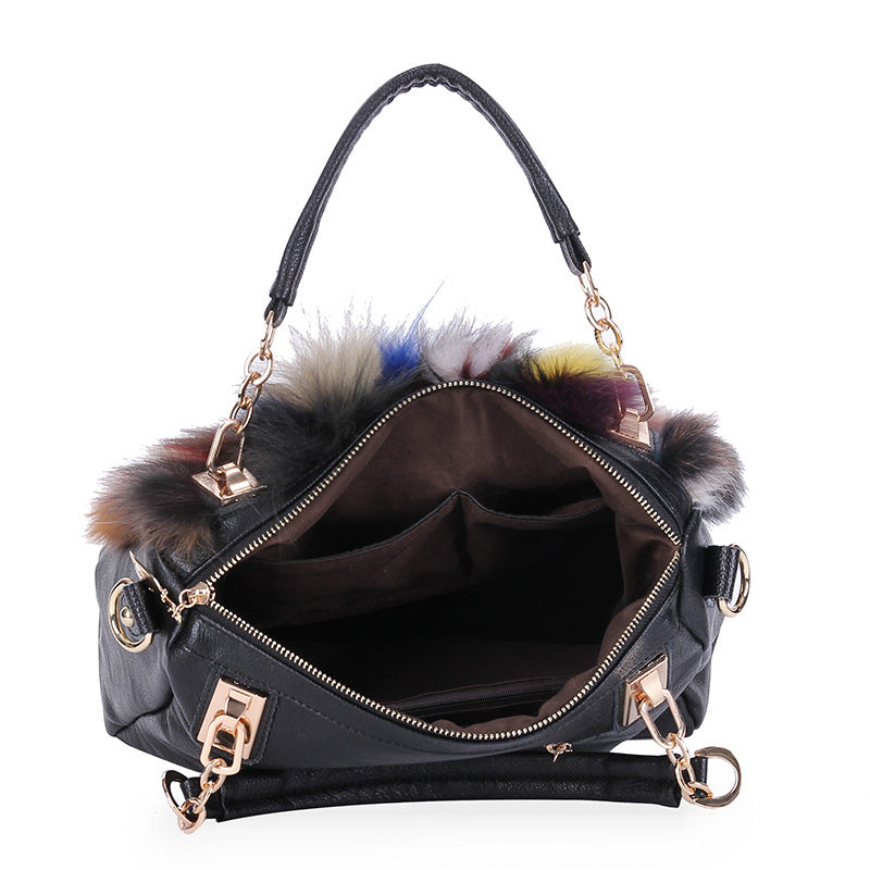 Fox Fur and Leather Handbag - paulamariecollection
