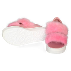 Mink Fur Strap Sandal - paulamariecollection