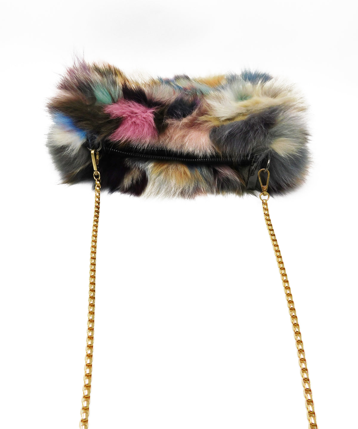 Fur Collar with Gold Chain