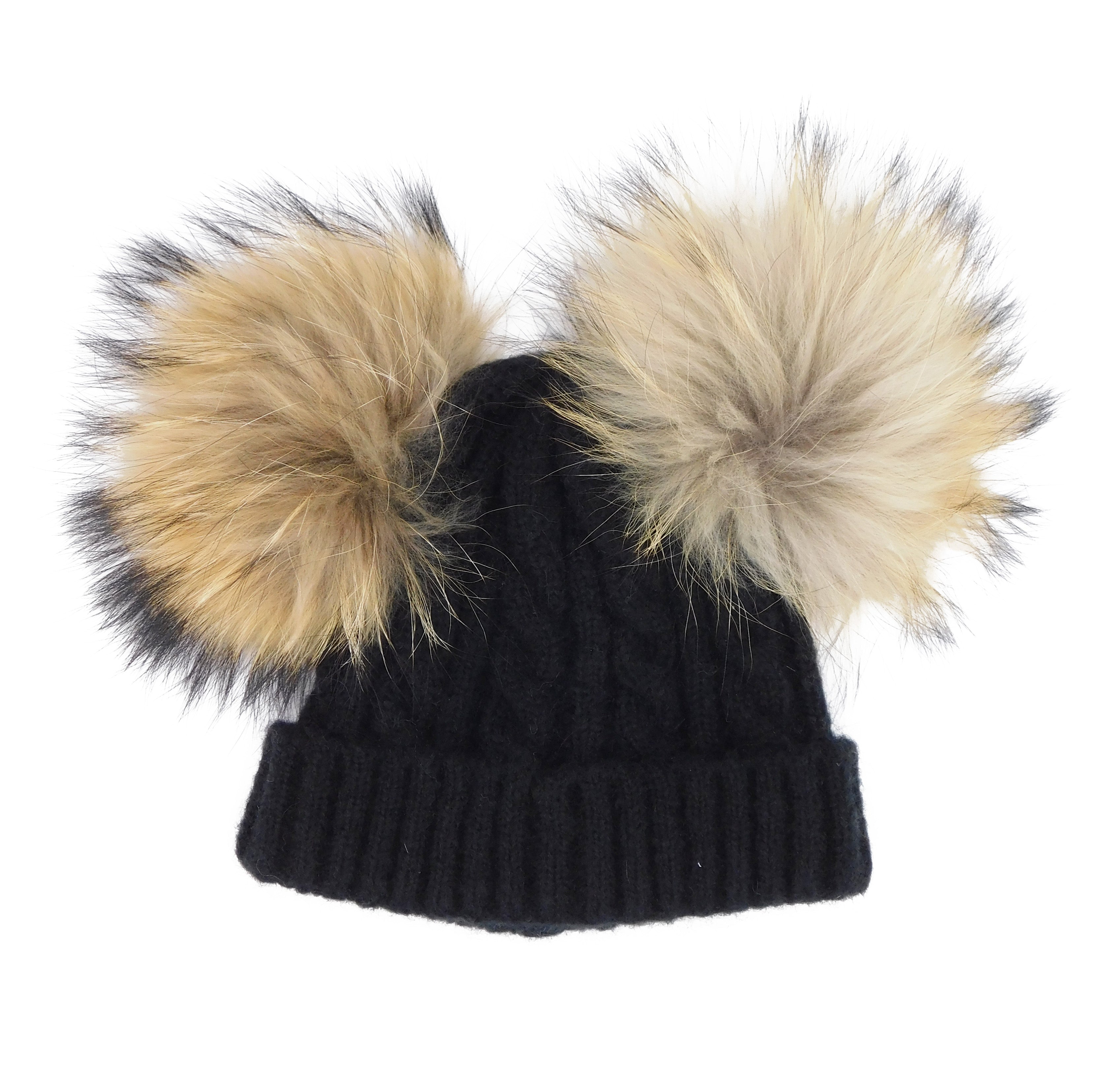 Wool Hat with Two Removable Poms - Kids Size - paulamariecollection