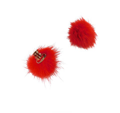 Mink Fur Pom Pom Shoe Clips - paulamariecollection
