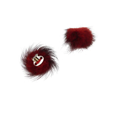 Mink Fur Pom Pom Shoe Clips - paulamariecollection