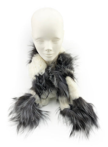 Fox Fur and Rex Rabbit Fur Scarf - paulamariecollection