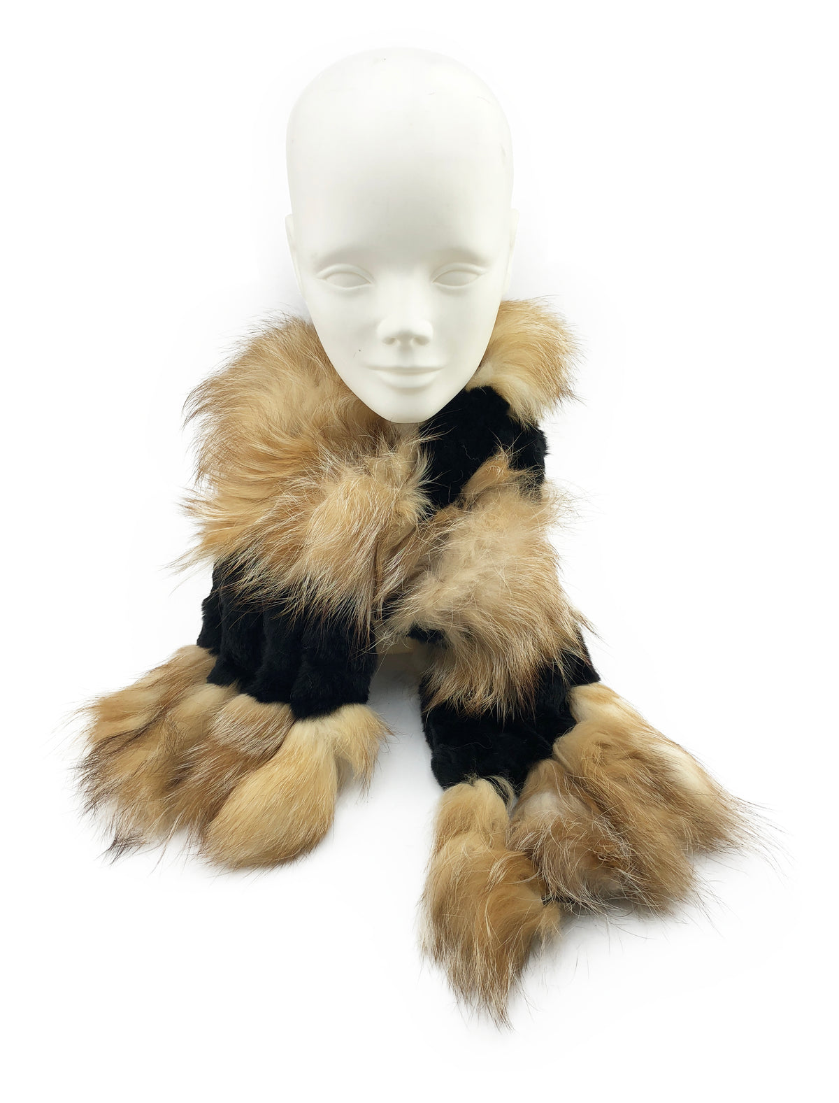 Fox Fur and Rex Rabbit Fur Scarf - paulamariecollection