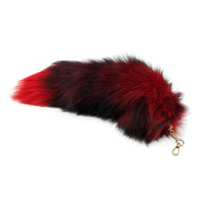 Red Clip-on Fox Tail Keychain - paulamariecollection