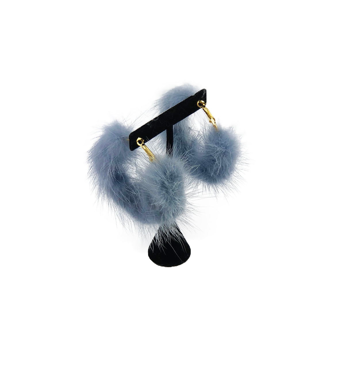 Mink Fur Hoop Earrings - paulamariecollection