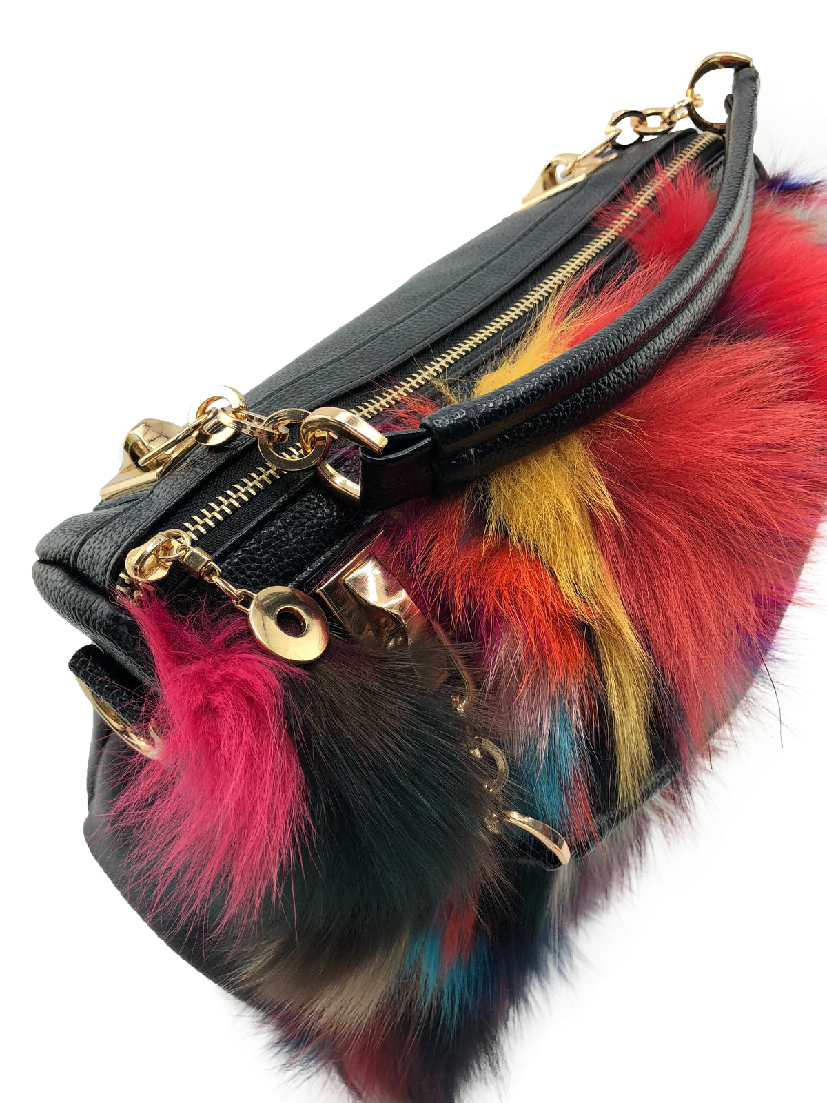 Fox Fur and Leather Handbag - paulamariecollection