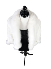Mink Fur Cape with Fox Fur Trim - paulamariecollection