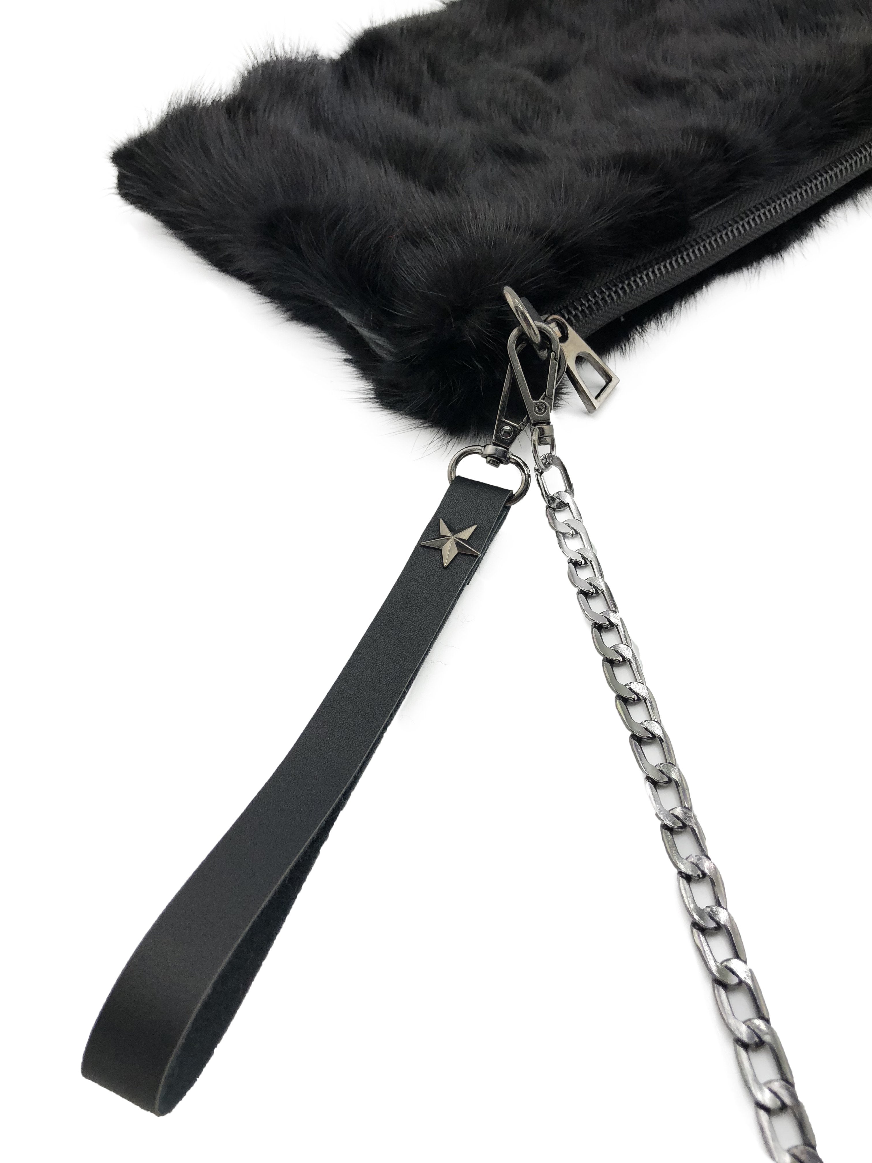 Black Mink Fur Handbag - paulamariecollection