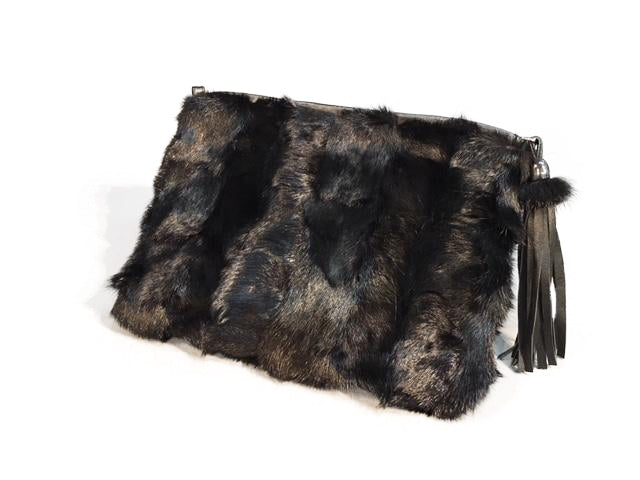 Mink Wristlet with Leather Tassel - paulamariecollection