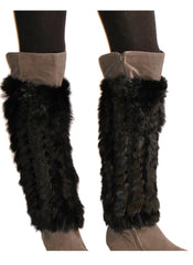 THE LINZI - Knitted Rex Rabbit Boot Cover/Leg Warmer - paulamariecollection