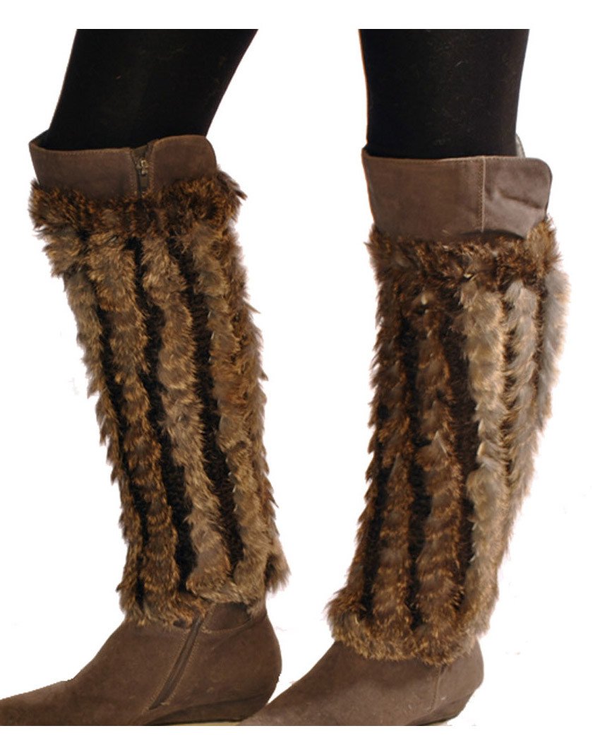 THE LINZI - Knitted Rex Rabbit Boot Cover/Leg Warmer - paulamariecollection