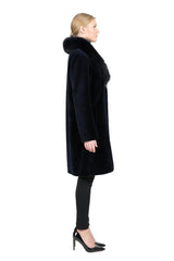 THE FENLAND Sheep Fur Coat with Detachable Fox Collar - paulamariecollection