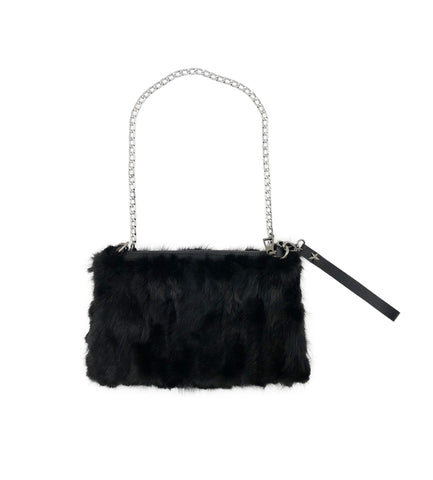 Black Mink Fur Handbag - paulamariecollection