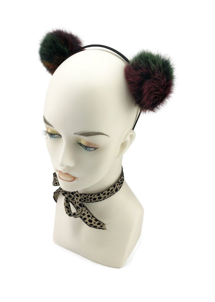 Multicolor Pom Pom Headband Ears - paulamariecollection