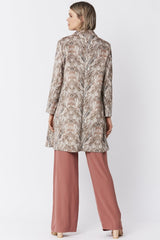 Faux Suede Snakeskin Effect Trench Jacket - paulamariecollection