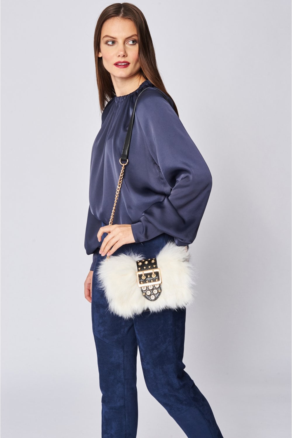 Fox Fur and Real Leather Bag - paulamariecollection