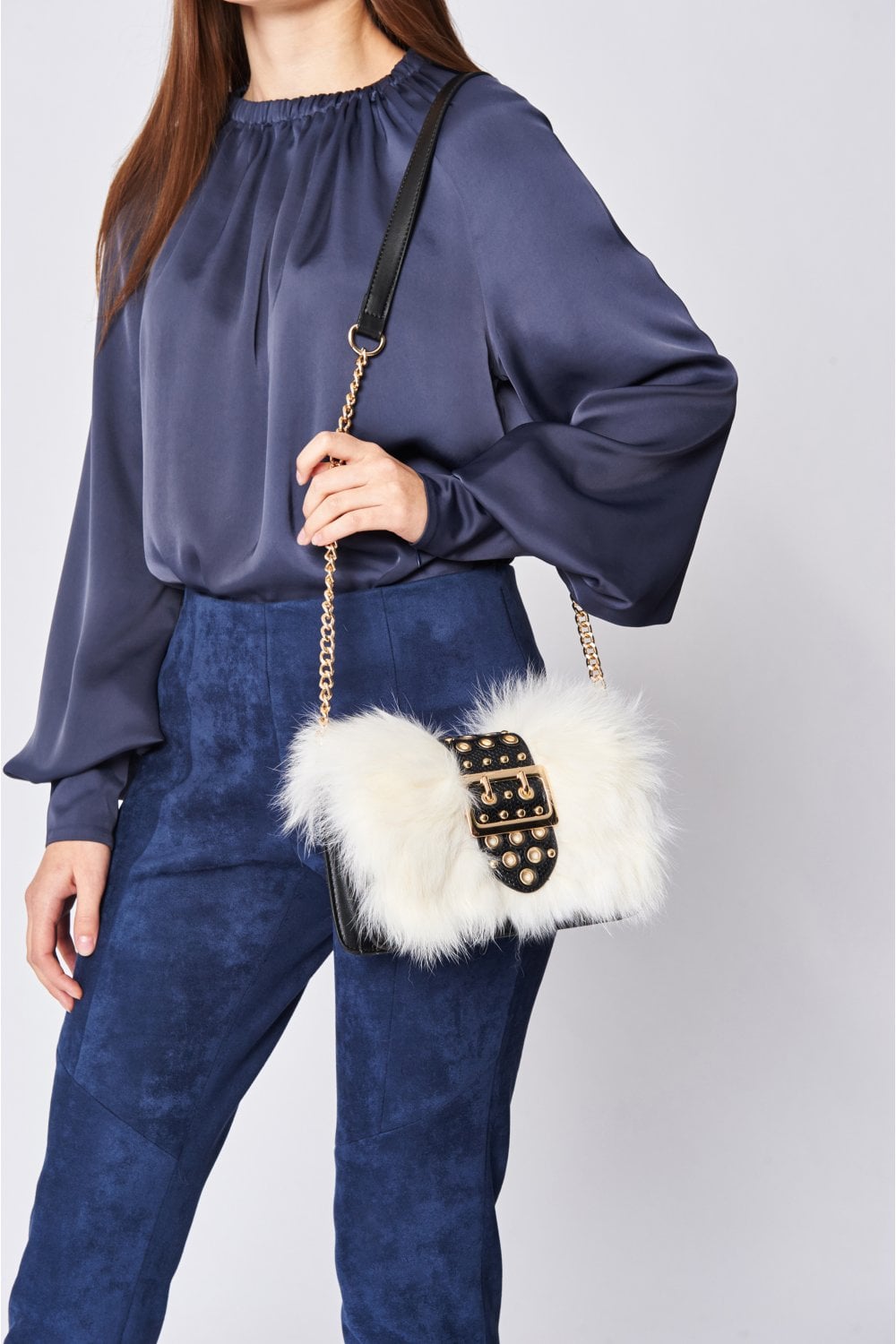 Fox Fur and Real Leather Bag - paulamariecollection